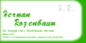 herman rozenbaum business card
